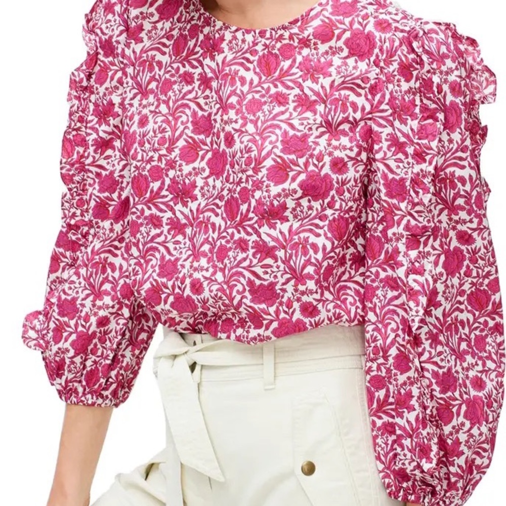 NWT J. Crew Liberty Floral Long Sleeve Blouse